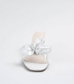 Load image into Gallery viewer, The Vinyl Petal Slide Sandal in Pearl White
