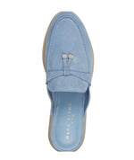 Load image into Gallery viewer, The Unlined Gum Sole Loafer Mule in Sky
