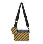 Load image into Gallery viewer, The Downtown Crossbody in Dune Raffia Diagonal Stripe
