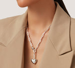 Load image into Gallery viewer, The Puffy Heart Necklace in Silver
