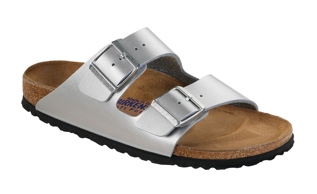 Arizona - The Birkenstock Signature Double Band Sandal in Silver