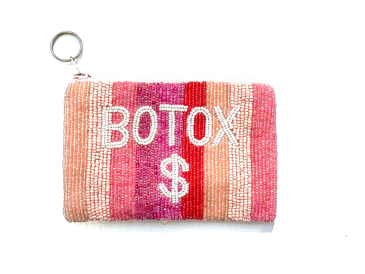 The Beaded Botox Money Pouch in Pink Ombre Shoes N More