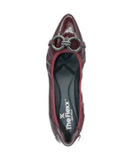 Load image into Gallery viewer, The Flexible Pointed Flat with Ornament in Wine Patent
