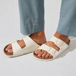 Load image into Gallery viewer, Arizona Vegan- The Birkenstock Signature Double Band Sandal in Eggshell

