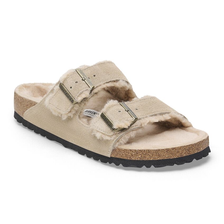 Arizona Shearling - The Birkenstock Shearling Sandal in Sandcastle