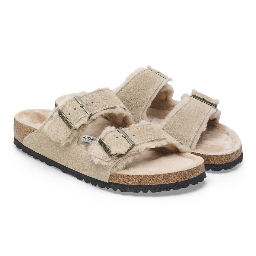 Arizona Shearling - The Birkenstock Shearling Sandal in Sandcastle