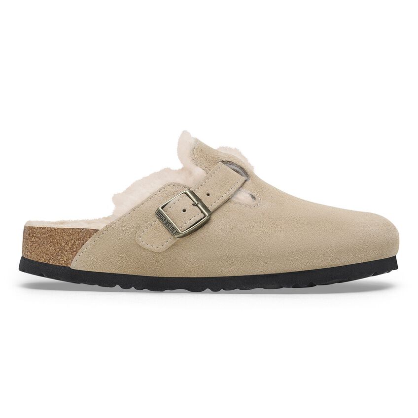 Boston Shearling - The Birkenstock Clog in Taupe