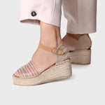 Load image into Gallery viewer, The Platform Espadrille Sandal in Multi
