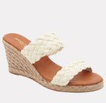 Load image into Gallery viewer, The Dual Braided Band Mid Espadrille in White
