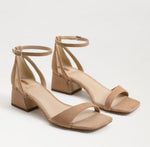 Load image into Gallery viewer, The Low Block Heel Dress Sandal in Golden Caramel
