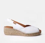 Load image into Gallery viewer, The Peep Toe Espadrille in White
