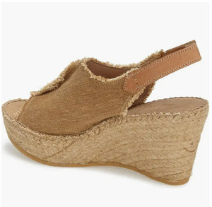 The Frayed Edge Sling Espadrille in Tobacco