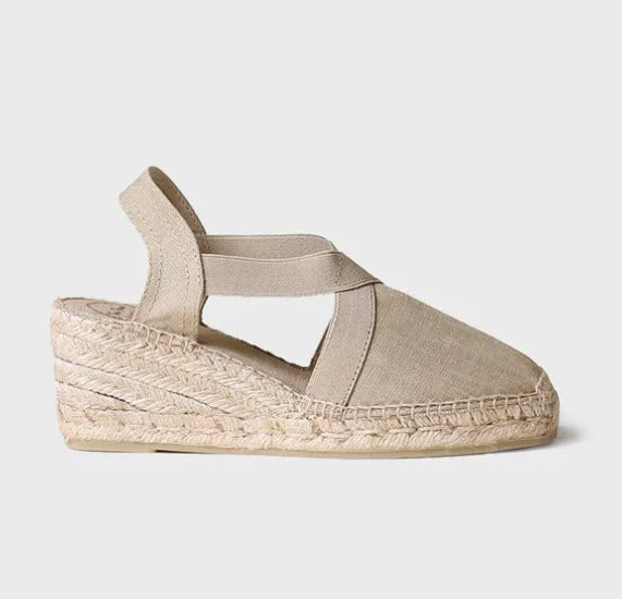 The Classic Closed Toe Espadrille in Stone