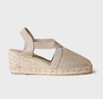 Load image into Gallery viewer, The Classic Closed Toe Espadrille in Stone
