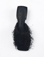 Load image into Gallery viewer, The Fringe Slide Sandal in Black
