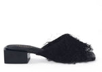 Load image into Gallery viewer, The Fringe Slide Sandal in Black
