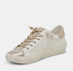 Load image into Gallery viewer, The Gold Lace Sneaker in White Gold
