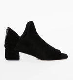 Load image into Gallery viewer, The Open Toe Bootie in Black
