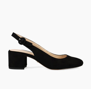 The Almond Toe Sling Back Pump in Black