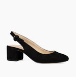 Load image into Gallery viewer, The Almond Toe Sling Back Pump in Black
