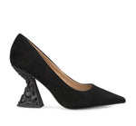 Load image into Gallery viewer, The Jeweled Heel Pump in Black
