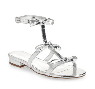 The Bow Gladiator Sandal in Silver