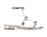 Load image into Gallery viewer, The Bow Gladiator Sandal in Silver
