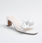 Load image into Gallery viewer, The Vinyl Petal Slide Sandal in Pearl White
