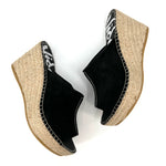 Load image into Gallery viewer, The Center Seam Espadrille Slide Sandal in Black
