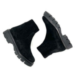 Load image into Gallery viewer, The Bootie with Chenille Knit Elastic Upper in Black
