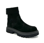 Load image into Gallery viewer, The Sweater Knit Elastic Shaft Bootie in Black
