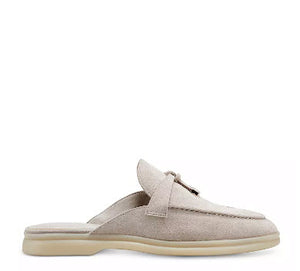 The Unlined Gum Sole Loafer Mule in Taupe