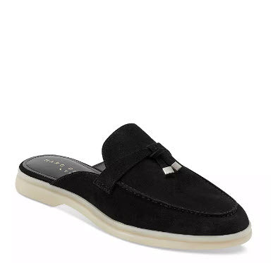 The Unlined Gum Sole Loafer Mule in Black