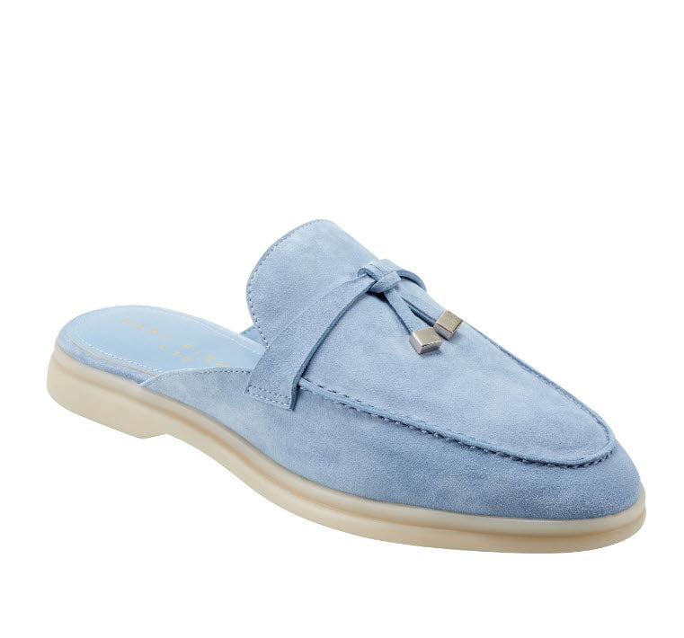 The Unlined Gum Sole Loafer Mule in Sky