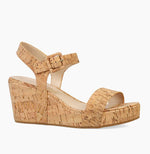 Load image into Gallery viewer, The Cork Wedge Sandal in Natural
