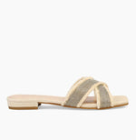 Load image into Gallery viewer, The Frayed Edge X Band Chain Sandal in Natural
