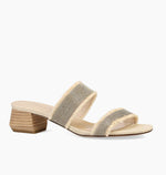 Load image into Gallery viewer, The Frayed Edge Dual Band Chain Sandal in Natural
