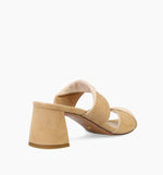 Load image into Gallery viewer, The Dual Twist Slide Sandal in Latte
