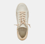 Load image into Gallery viewer, The Raffia Fabric Lace Sneaker in Tan Cream
