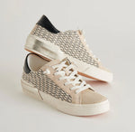 Load image into Gallery viewer, The Raffia Fabric Lace Sneaker in Black Natural
