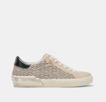 Load image into Gallery viewer, The Raffia Fabric Lace Sneaker in Black Natural
