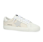 Load image into Gallery viewer, The Raffia Checkered Star Lace Sneaker in Natural
