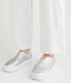 Tulipu 0010 - The On-The-Go-Platform-Slip-On in Silver