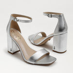 Load image into Gallery viewer, The Block Heel Dress Sandal in Silver
