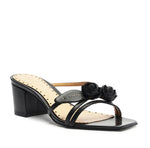 Load image into Gallery viewer, The Rose Bud Sandal in Black
