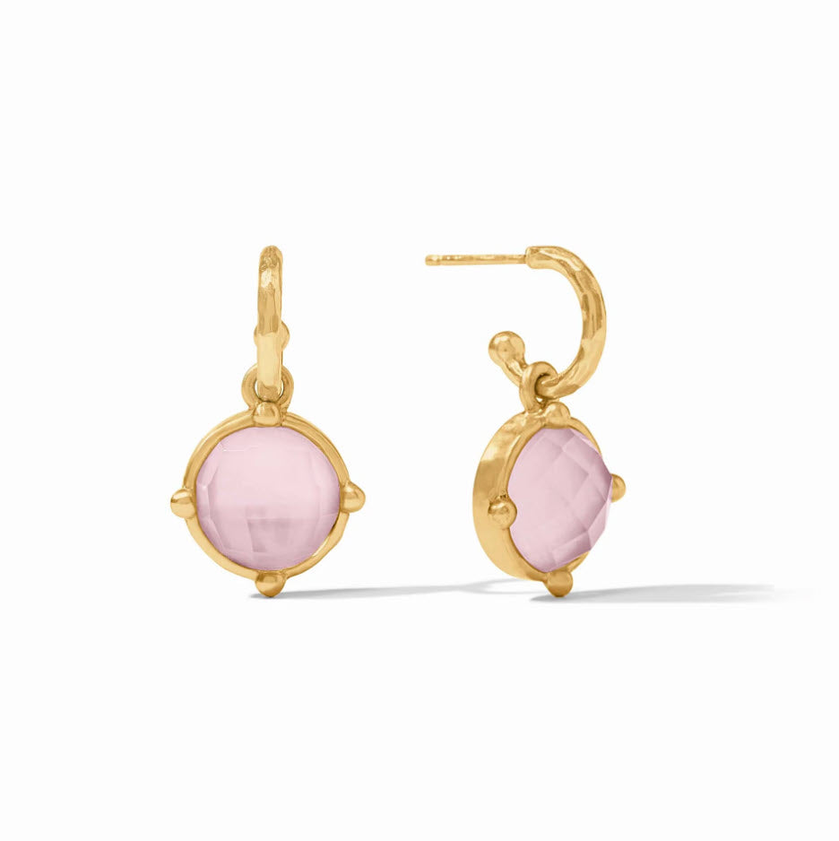 The Honeybee Hoop and Charm in Iridescent Rose