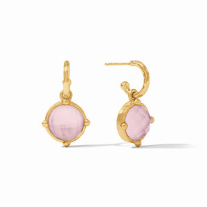 The Honeybee Hoop and Charm in Iridescent Rose