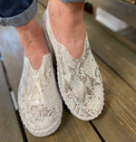 Load image into Gallery viewer, TulipU 0008 - The Snake Print Slip On in Wheat
