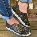 Load image into Gallery viewer, TulipU 0008 - The Snake Print Slip On in Black
