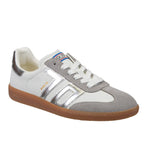 Load image into Gallery viewer, The Retro Soccer Lace Sneaker in Light Gray
